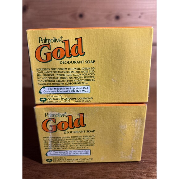 Palmolive (5 Bar Lot)- (2) Gold Deodorant Soap Bars 4oz. & (3) Bars 3.2 oz. - Picture 5 of 7